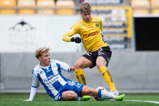 Elfsborgs Anton Thorsson och IFK Göteborgs Edvin Dahlqvist