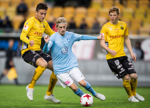 Malmö FF’s Albin Sundgren och Elfsborgs Aleksandar