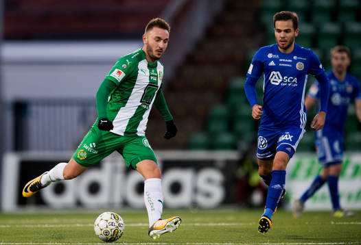 Hammarbys Muamer Tankovic och Sundsvalls Kristinn