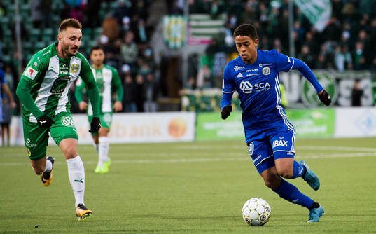 Hammarbys Muamer Tankovic och Sundsvalls Jonathan Morsay