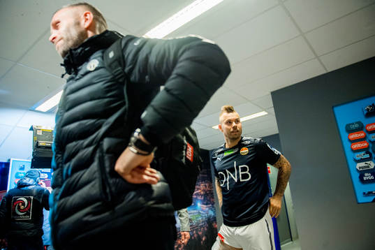 Marcus Pedersen of Strømsgodset and Kjetil Wæhler of