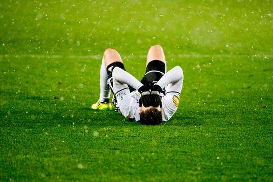 Pål André Helland of Rosenborg looks dejected