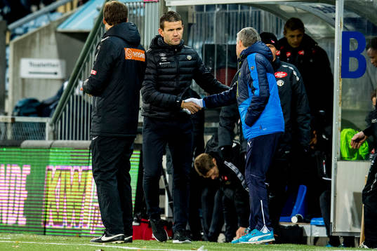 Eirik Bakke, head coach of Sogndal, and Tor Ole Skullerud,