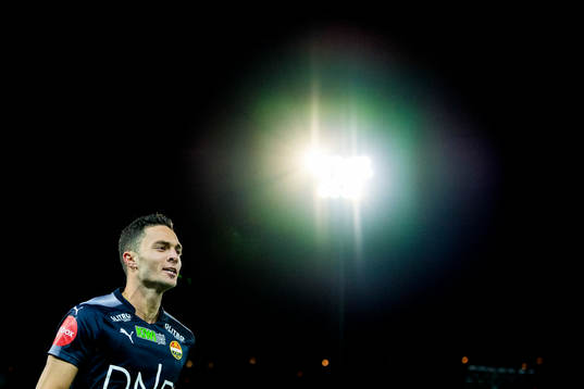 Bassel Jradi of Strømsgodset celebrates scoring 2-1