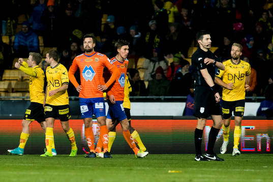 Kaj Ramsteijn of Aalesund looks dejected while the
