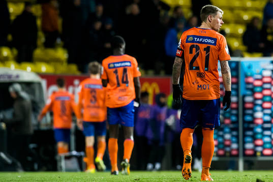 Bjørn Helge Semundseth Riise of Aalesund looks dejected