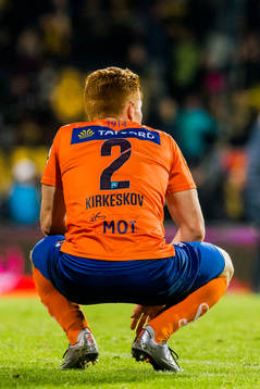 Mikkel Kirkeskov Andersen of Aalesund looks dejected