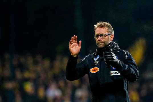 Trond Fredriksen head coach of Aalesund looks dejected