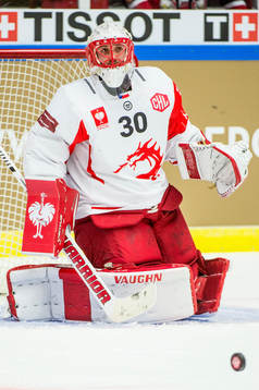 Ocelari Trinec goalkeeper Simon Hrubec of Ocelari Trinec