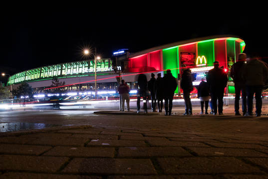 Scandinavium exteriört innan ishockeymatchen i SHL mellan