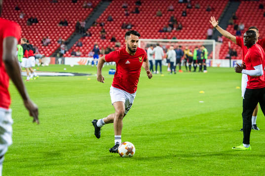 Östersunds Brwa Nouri  före fotbollsmatchen i Europa