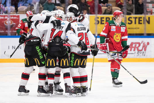 Malmö Redhawks spelarna jublar
