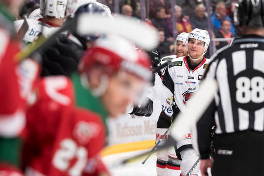 Malmö Redhawks Max Görtz jublar