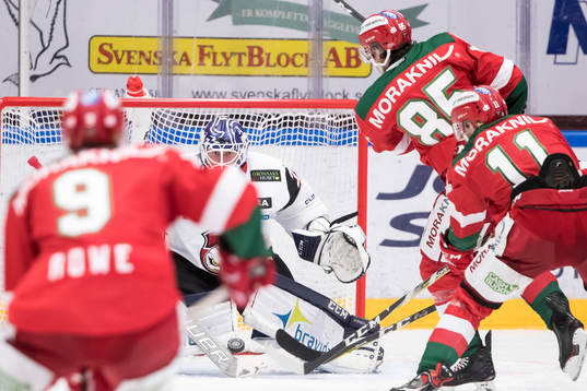 Malmö Redhawks målvakt målvakt Jonas Gunnarsson och