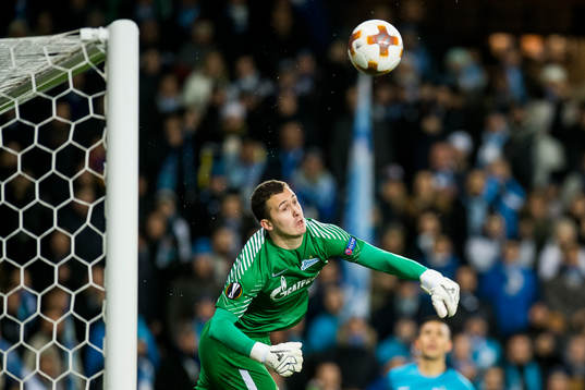 Goalkeeper Andrei Lunev of Zenit