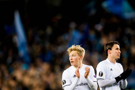 Birger Meling and Anders Trondsen of Rosenborg