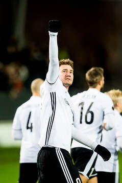 Nicklas Bendtner of Rosenborg celebrates 1-0