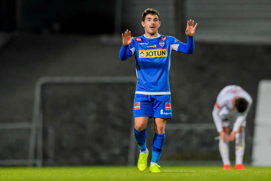 Pau Morer Vicente of Sandefjord celebrates