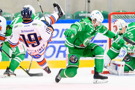 Växjös Tuomas Kiiskinen och Rögles Daniel Sylwander