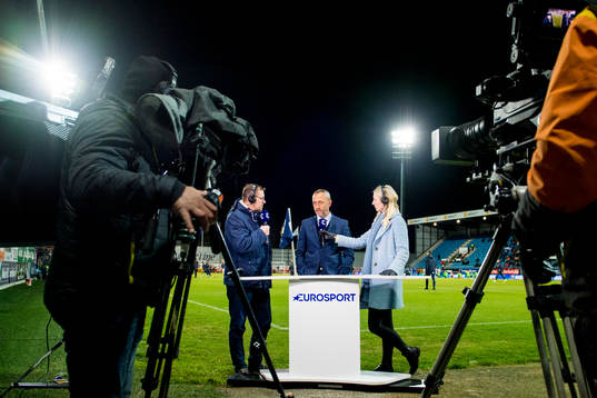 Kjetil Rekdal, TV pundit of Eurosport, Lars Bohinen, head