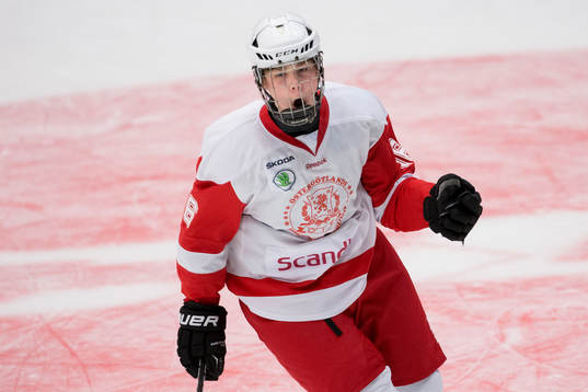 Östergötlands Filip Wiberg jublar