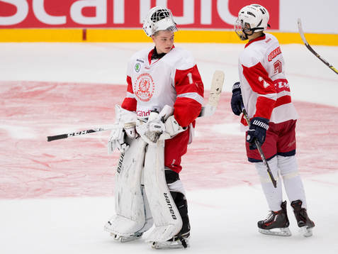 Östergötlands målvakt Ludvig Eriksson deppar