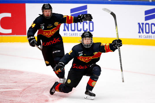 Skånes Kevin Engvall jublar