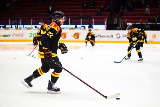 Brynäs Jörgen Sundqvist före ishockeymatchen i SHL