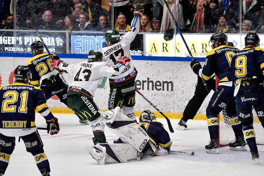 Frölundas Sebastian Stålberg jublar