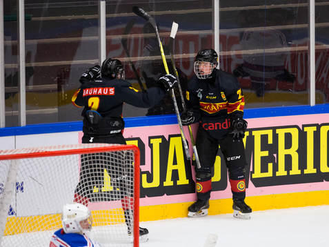 Skånes Victor Stjernborg jublar ihop med Oskar Hassel
