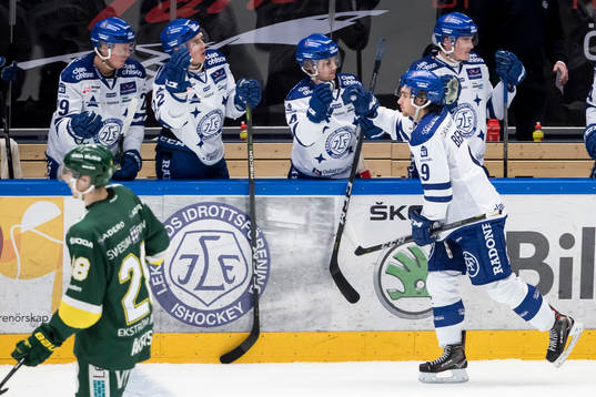 Leksands Emil Bemström jublar