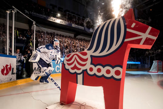 Leksands målvakt Tex Williamsson gör entre i