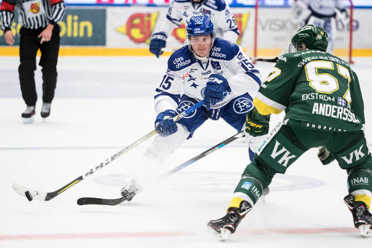 Leksands Johan Porsberger  i ishockeymatchen i