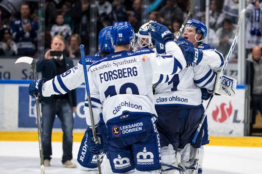 Leksands spelarna jublar