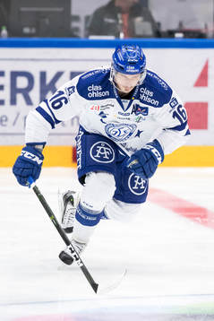 Leksands Fredrik Lindgren  i ishockeymatchen i