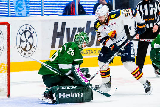 Färjestads målvakt Stefan Steen och Djurgårdens  Mikael