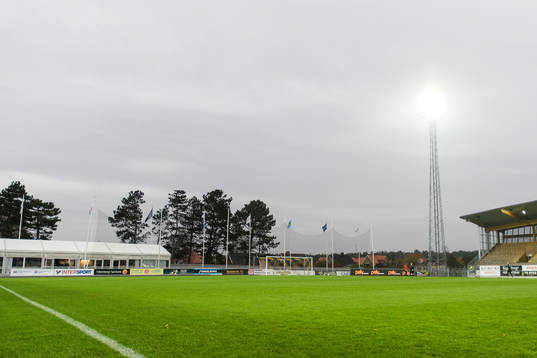 Falcon Alkoholfri Arena före fotbollsmatchen i Superettan
