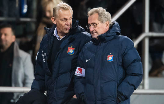 Örgrytes tränare Sören Börjesson och Eric Hamrén