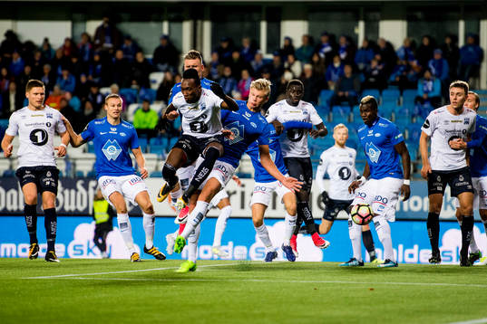 Daouda Karamoko Bamba of Kristiansund scores 1-0