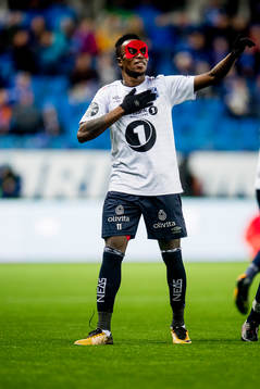 Daouda Karamoko Bamba of Kristiansund celebrates 1-0