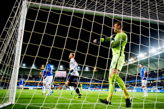 Goalkeeper Andreas Christopher Linde of Molde reacts