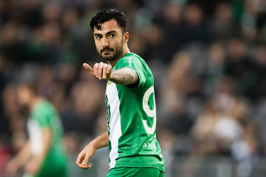 Hammarbys Jiloan Hamad gör tummen upp