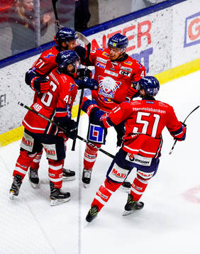 Linköpings Mathis Olimb jublar