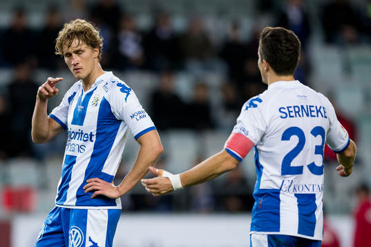 IFK Göteborgs Thomas Rogne och David Boo Wiklander deppar