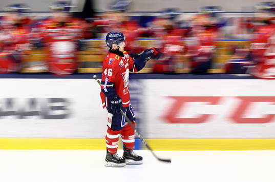 Linköpings Mathis Olimb jublar