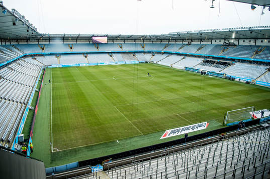 Swedbank stadion innan fotbollsmatchen i Allsvenskan mellan