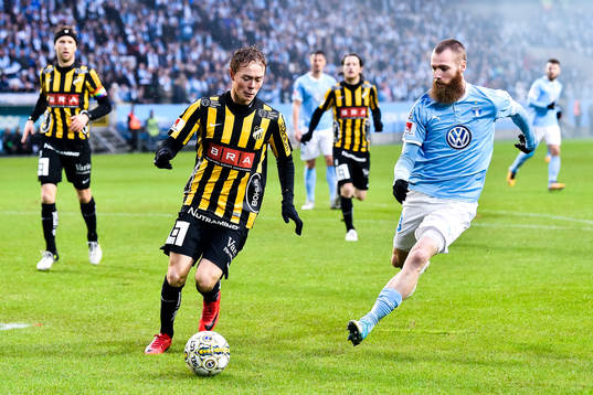 Häckens Joel Andersson och Malmö FFs Jo Inge Berget