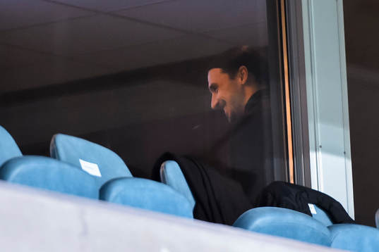 Zlatan Ibrahimovic på läktaren
