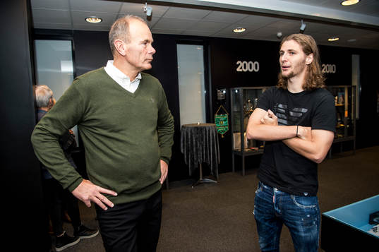 Jan Möller och Pawel Cibicki på plats i MFF museet innan