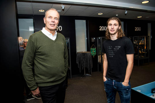 Jan Möller och Pawel Cibicki på plats i MFF museet innan